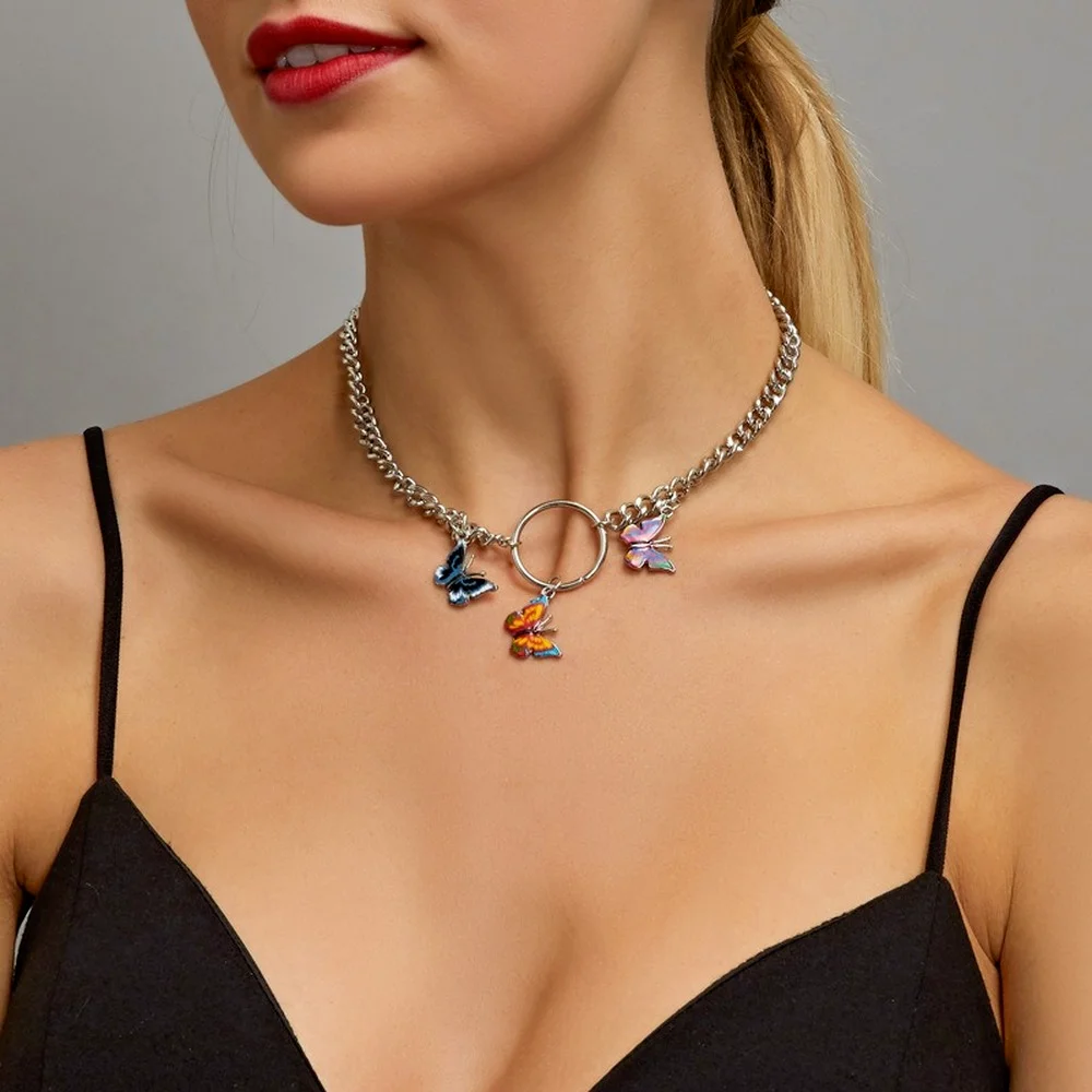 Color Butterfly Pendant Cuban Necklace for Women 2021 Fashion Aesthetic Accessories Stainless Steel Jewelry Charm Choker Gift
Color Butterfly Pendant Cuban Necklace for Women 2021 Fashion Aesthetic Accessories Stainless Steel Jewelry Charm Choker Gift
