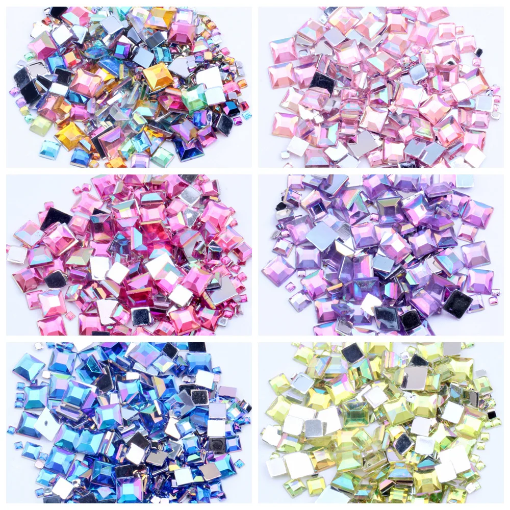300Pc Mixed Size Crystal AB Color Nail Rhinestones Glitter Square Flatback Non Hotfix Gems Glass 3D Marquise DIY Nail Decoration
300Pc Mixed Size Crystal AB Color Nail Rhinestones Glitter Square Flatback Non Hotfix Gems Glass 3D Marquise DIY Nail Decoration
