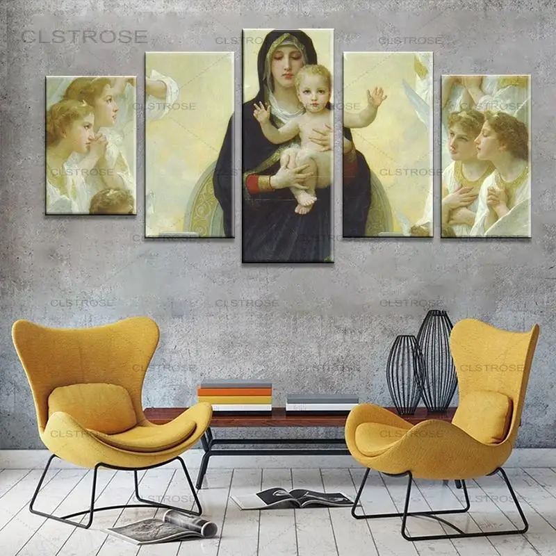 Virgin Mary Jesus Wall Art Posters Religious Vintage Canvas Paintings 5 Panels Hd Print Picture Modern Home Decor Living Room
Virgin Mary Jesus Wall Art Posters Religious Vintage Canvas Paintings 5 Panels Hd Print Picture Modern Home Decor Living Room