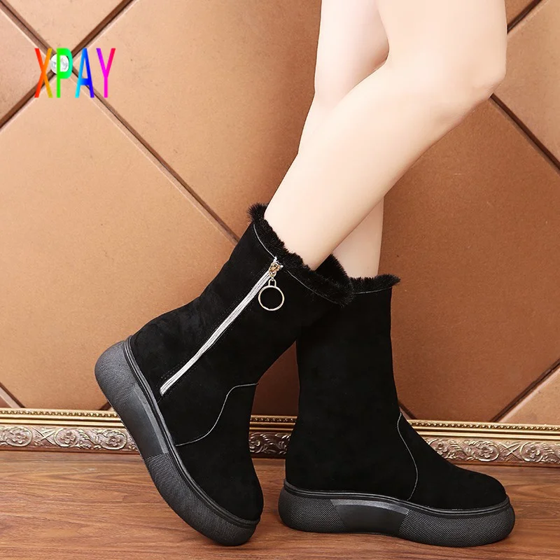 XPAY2021 Winter New Suede Snow Boots Women's Natural Wool Warm Short Tube Botas De Mujer Zipper Snow Boots Women's Luxury Сапоги
XPAY2021 Winter New Suede Snow Boots Women's Natural Wool Warm Short Tube Botas De Mujer Zipper Snow Boots Women's Luxury Сапоги