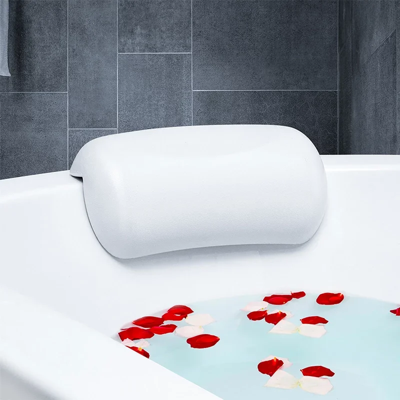 Spa Bath Pillow Non-slip Bathtub Headrest Soft Waterproof Bath Pillows With Suction Cups Easy To Clean bathroom accessories
Spa Bath Pillow Non-slip Bathtub Headrest Soft Waterproof Bath Pillows With Suction Cups Easy To Clean bathroom accessories