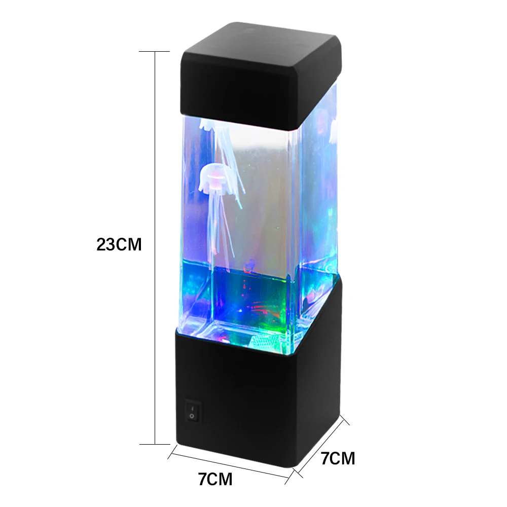 LED Jellyfish Lamp Desktop Decoration Lights USB/Battery Powered Colorful Bedsides Mini Fish Tank Night Light
LED Jellyfish Lamp Desktop Decoration Lights USB/Battery Powered Colorful Bedsides Mini Fish Tank Night Light