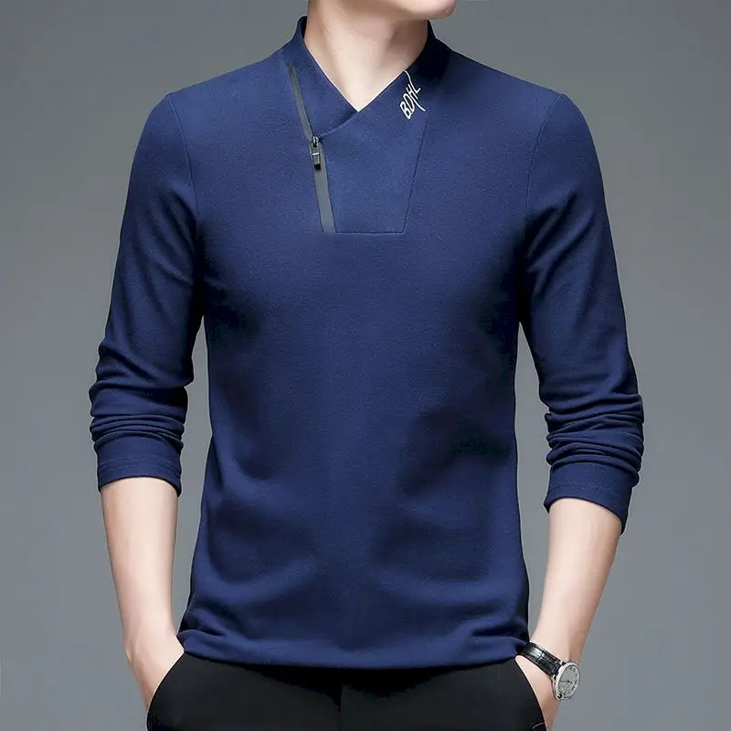 Handsome Pullover Men Light Luxury Zipper Collar Double-sided Velvet Long Sleeve Tshirt Fashion Embroidery Loose Bottoming Shirt
Handsome Pullover Men Light Luxury Zipper Collar Double-sided Velvet Long Sleeve Tshirt Fashion Embroidery Loose Bottoming Shirt