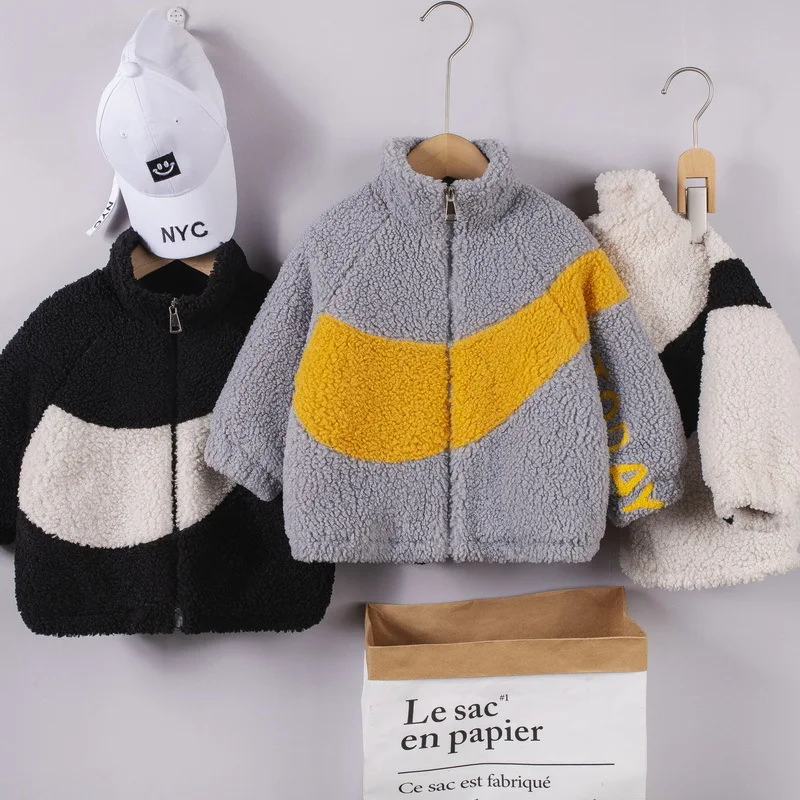 Winter Boys Coat Baby Lamb Wool Cotton Plus Velvet Thicken Warm Jacket For Fashion Letters Children's Outwear Jchao Kids Clothes
Winter Boys Coat Baby Lamb Wool Cotton Plus Velvet Thicken Warm Jacket For Fashion Letters Children's Outwear Jchao Kids Clothes