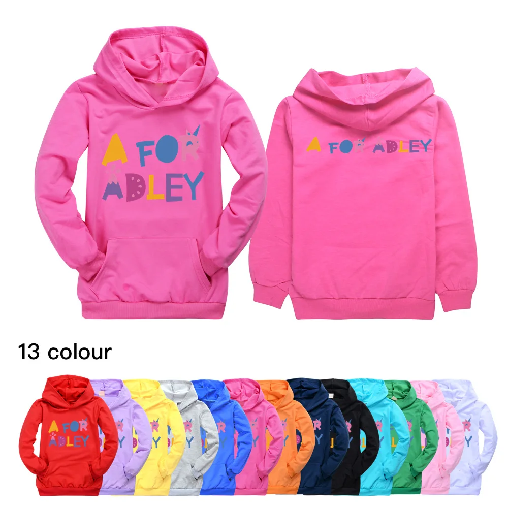 A for Adley Kids Casual Pocket Sweatershirt Boys Hooded Girls T Shirt Child Fashion Clothes Cotton Birthday Girl Costume 2-16Y
A for Adley Kids Casual Pocket Sweatershirt Boys Hooded Girls T Shirt Child Fashion Clothes Cotton Birthday Girl Costume 2-16Y