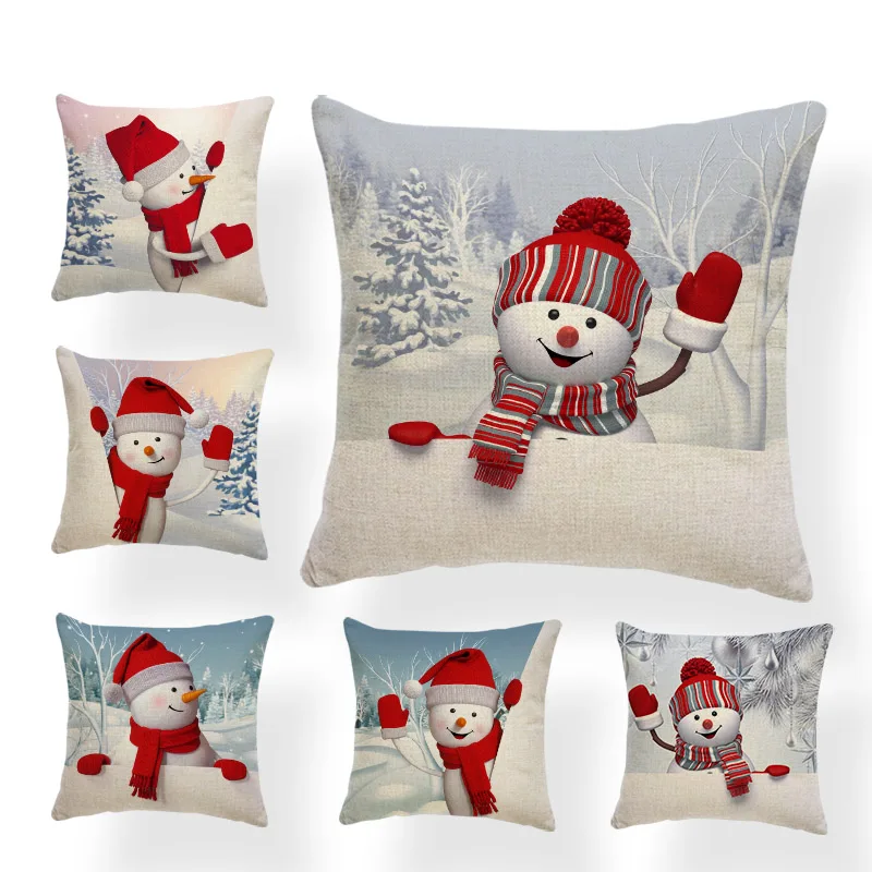 Cute Funny Snowman Pillowcase White Christmas Hat Tree Cartoon Pillow Bedroom Polyester Linen Decoration Sofa Throw Pillowcase
Cute Funny Snowman Pillowcase White Christmas Hat Tree Cartoon Pillow Bedroom Polyester Linen Decoration Sofa Throw Pillowcase