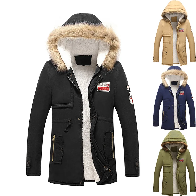 Men's Winter Casual Fleece Coat Classic Cotton Outdoor Jacket Faux Fur Trimmed Hood Coats Mid-Length Windproof Parka Jacket
Men's Winter Casual Fleece Coat Classic Cotton Outdoor Jacket Faux Fur Trimmed Hood Coats Mid-Length Windproof Parka Jacket