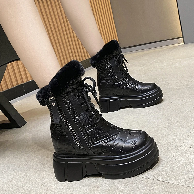 Rimocy Chunky Platform Plush Ankle Boots for Women 2021 Winter Waterproof Snow Boots Woman Height Increasing Cotton Padded Shoes
Rimocy Chunky Platform Plush Ankle Boots for Women 2021 Winter Waterproof Snow Boots Woman Height Increasing Cotton Padded Shoes
