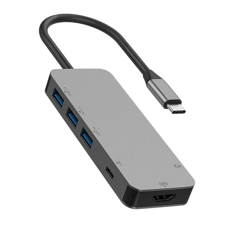 USB C Docking Station 6-In-1 TYPE-C Adapter, HDMI-Compatible, PD, Suitable For All USB C Devices PC/Tablet/Mobile Phone
USB C Docking Station 6-In-1 TYPE-C Adapter, HDMI-Compatible, PD, Suitable For All USB C Devices PC/Tablet/Mobile Phone