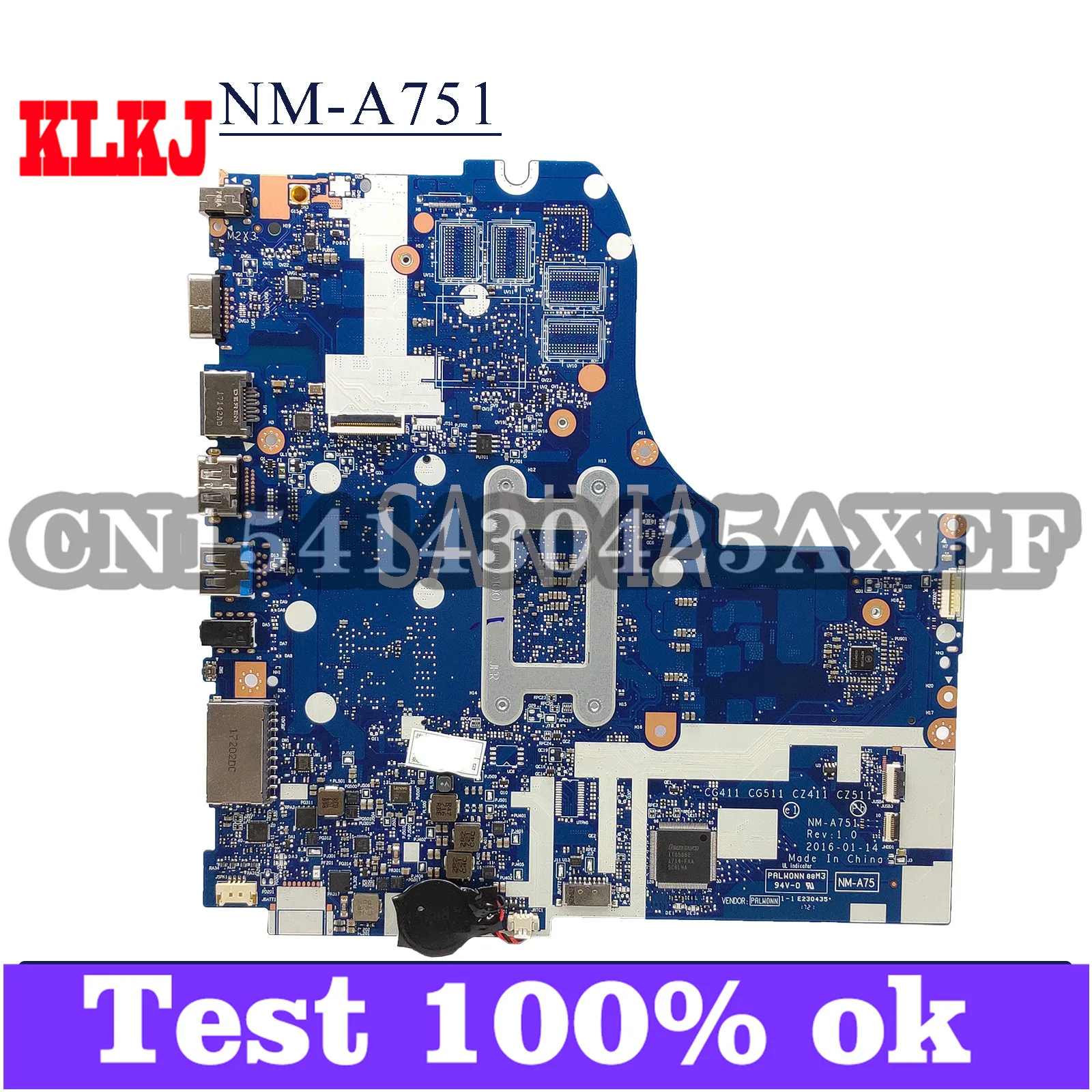 KLKJ NM-A751 Laptop Motherboard For Lenovo 310-15ISK 310-15IKB Original Mainboard 4GB-RAM I3-6006U GT920MX-2GB
KLKJ NM-A751 Laptop Motherboard For Lenovo 310-15ISK 310-15IKB Original Mainboard 4GB-RAM I3-6006U GT920MX-2GB