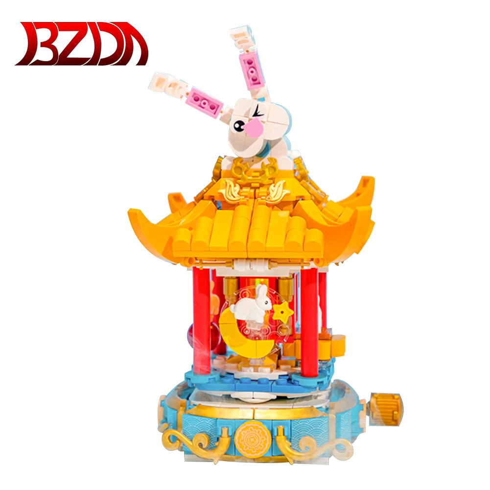 BZDA Rotating Music Box Building Blocks Mid-Autumn Festival Yutu Sky Lantern Building Blocks Toys Children's Birthday Gifts
BZDA Rotating Music Box Building Blocks Mid-Autumn Festival Yutu Sky Lantern Building Blocks Toys Children's Birthday Gifts
