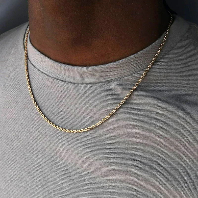 Classic Rope Chain Accessories Necklace Width 2/3/4/5 MM Stainless Steel Gold Figaro Cuban Link Chain Necklace For Men Jewelry
Classic Rope Chain Accessories Necklace Width 2/3/4/5 MM Stainless Steel Gold Figaro Cuban Link Chain Necklace For Men Jewelry