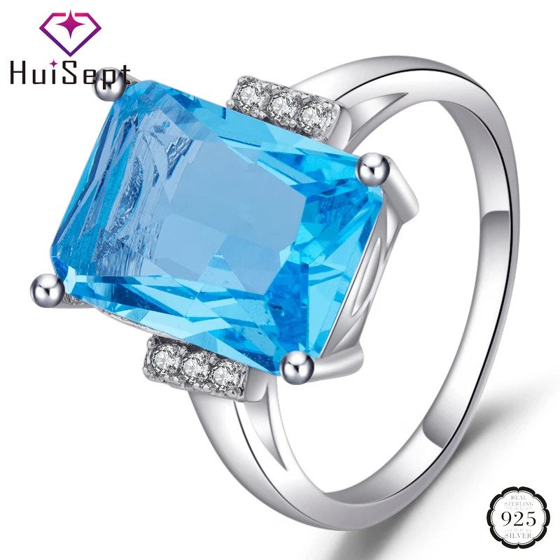 HuiSept Ring for Women 925 Silver Jewelry Rectangle Shape Sapphire Zircon Gemstone Finger Rings Wedding Party Gifts Wholesale
HuiSept Ring for Women 925 Silver Jewelry Rectangle Shape Sapphire Zircon Gemstone Finger Rings Wedding Party Gifts Wholesale