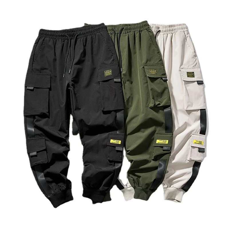 New Joggers Cargo Pants for Men Casual Hip Hop Pocket Male Trousers Sweatpants Streetwear Ribbons Techwear Pants
New Joggers Cargo Pants for Men Casual Hip Hop Pocket Male Trousers Sweatpants Streetwear Ribbons Techwear Pants
