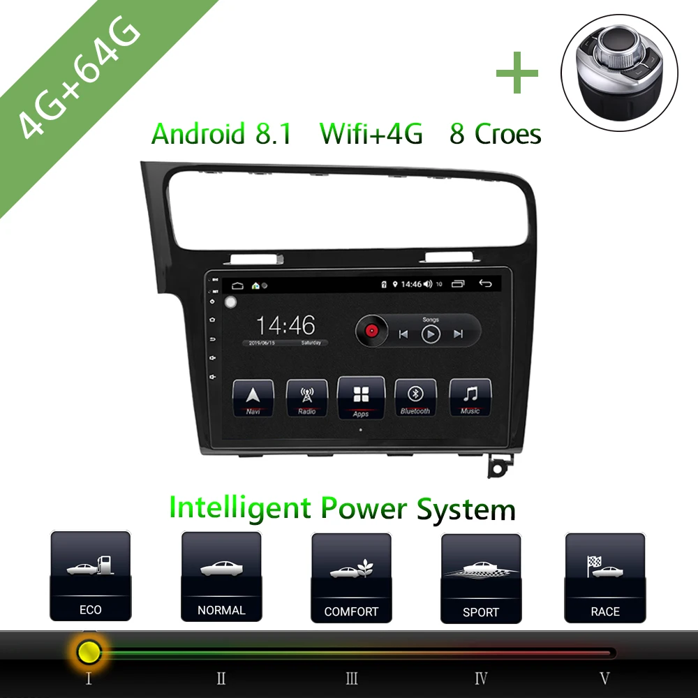 Автомобильный мультимедийный плеер 1 Din Android 8 автомобильный DVD для VW/Volkswagen Golf 7 2013