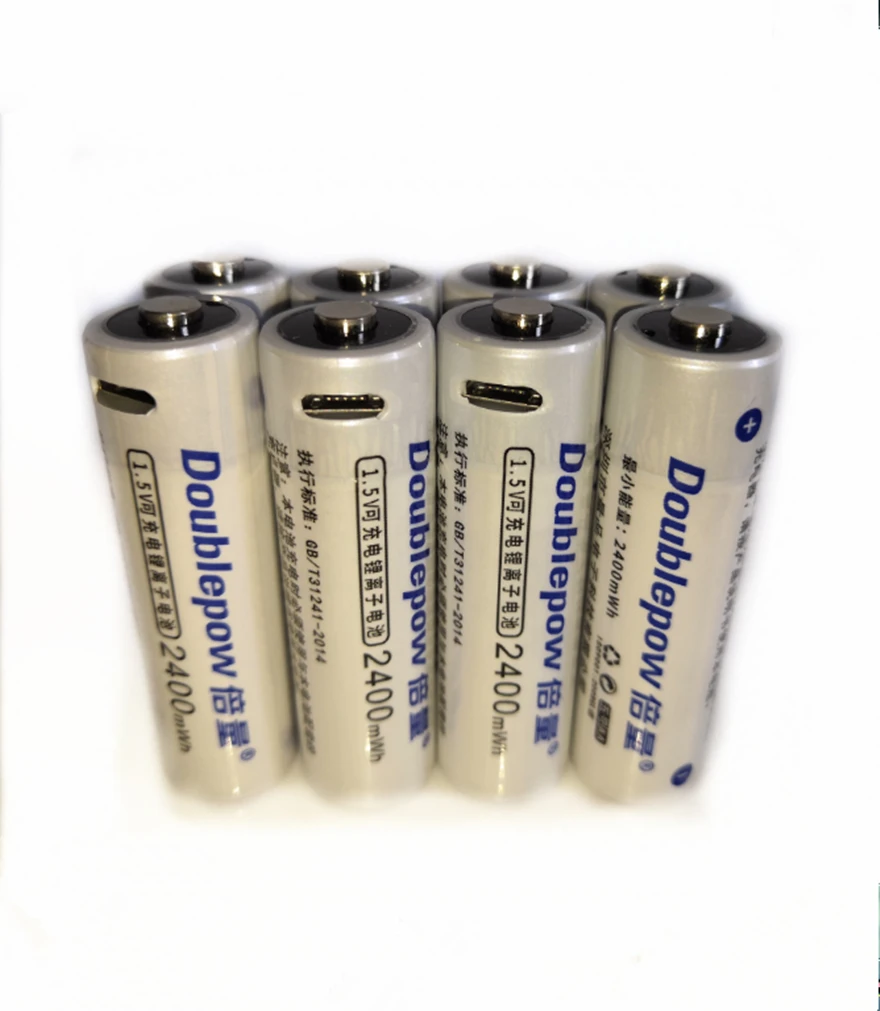 8pcs/lot New 1.5v 2400mWh AA rechargeable battery USB AA rechargeable lithium battery, fast charging via Micro USB cable 
8pcs/lot New 1.5v 2400mWh AA rechargeable battery USB AA rechargeable lithium battery, fast charging via Micro USB cable
