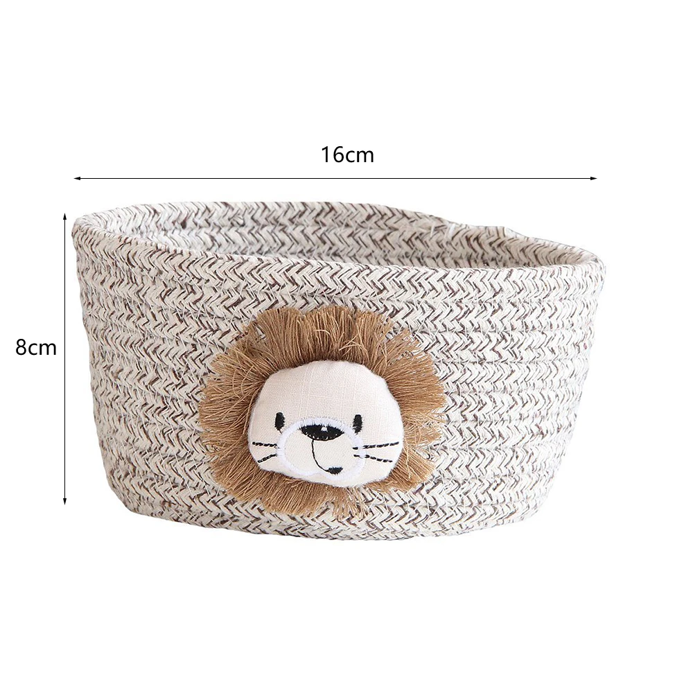 Portable Cotton Rope Storage Basket Cartoon Animals Kids Toys Desktop Organizer Hand Woven Sundries Storage Laundry Baskets
Portable Cotton Rope Storage Basket Cartoon Animals Kids Toys Desktop Organizer Hand Woven Sundries Storage Laundry Baskets