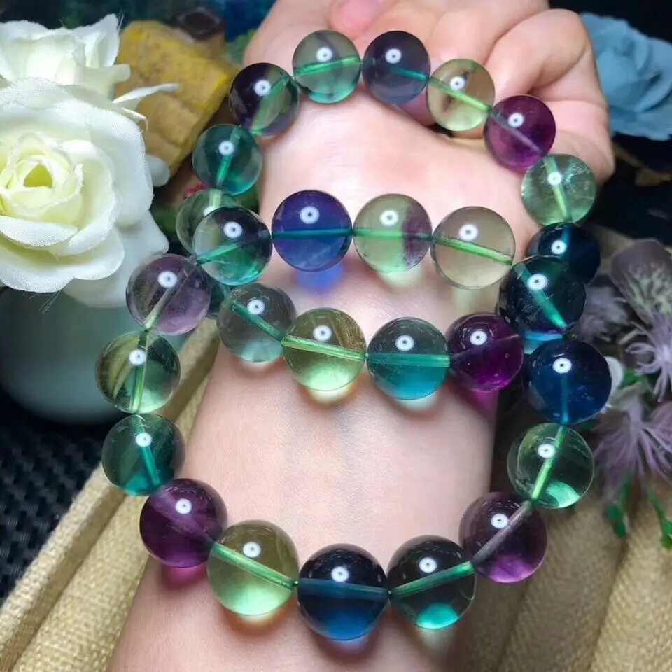 Natural Colorful Fluorite Quartz Bracelet Gemstone 14mm Round Beads Women Men 12mm Anniversary Love New Gift Bracelet AAAAA
Natural Colorful Fluorite Quartz Bracelet Gemstone 14mm Round Beads Women Men 12mm Anniversary Love New Gift Bracelet AAAAA
