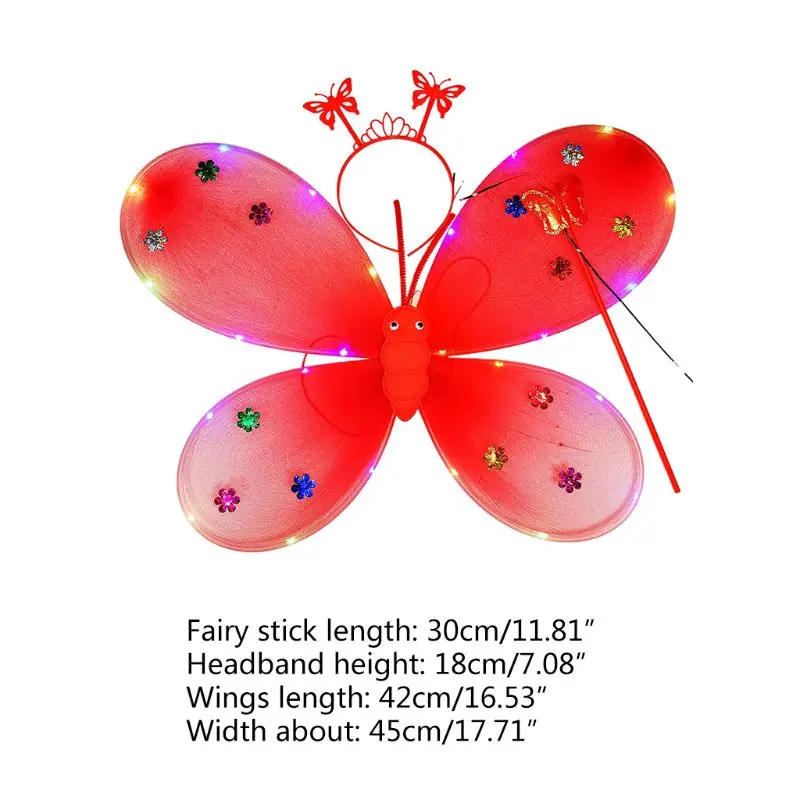 3Pcs Girl LED Angel Wings Set Fairy Wand Bandana Crown Princess Carnival Costume M6CD
3Pcs Girl LED Angel Wings Set Fairy Wand Bandana Crown Princess Carnival Costume M6CD