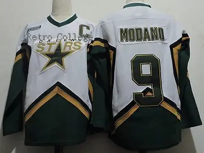 

Dallas Stars #9 Mike Modano 2005 CCM Throwback MEN'S Hockey Jersey Embroidery Stitched Customize any number and name