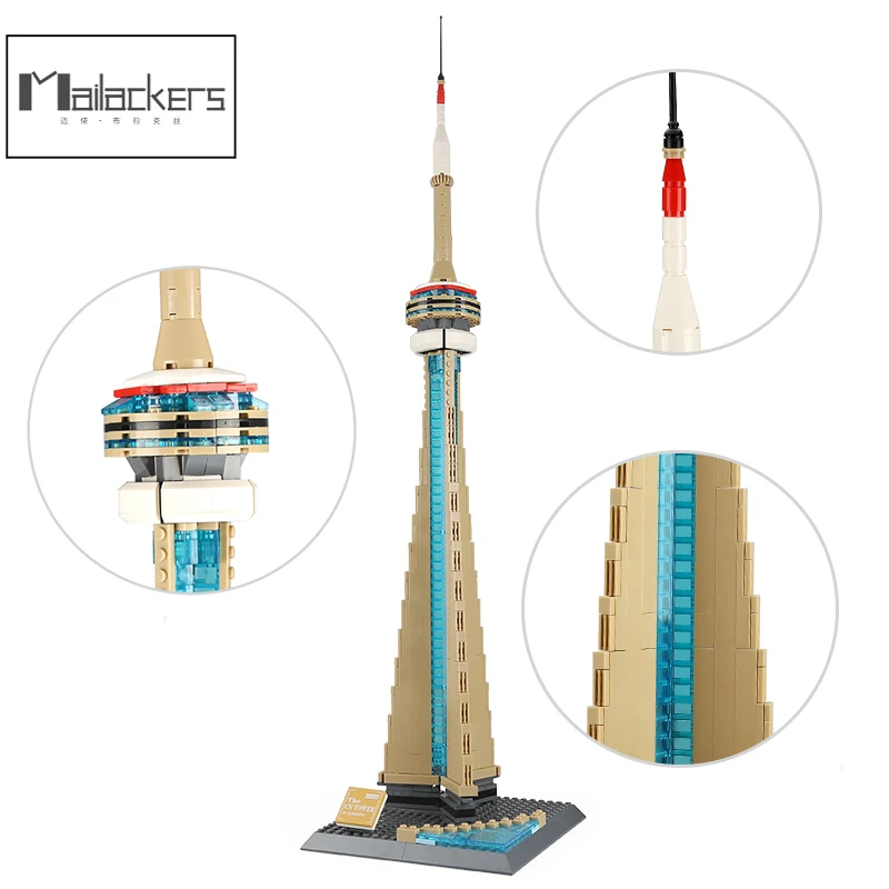 Mailackers City Street Architecture Model Toronto TV Tower Canada Building Blocks Assembly Educational Brick Toys For Children
Mailackers City Street Architecture Model Toronto TV Tower Canada Building Blocks Assembly Educational Brick Toys For Children