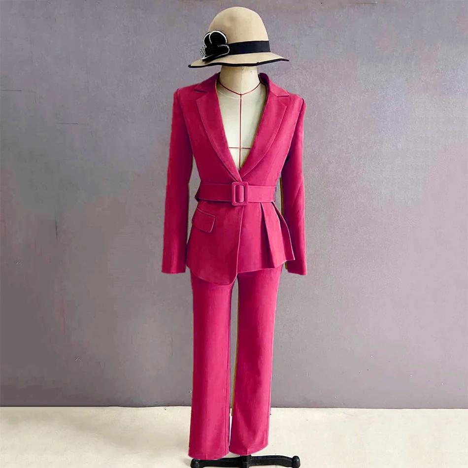 Ailigou Women'S Work Pants Suit Ol Two-Piece Business Uniform Smil Suit Jacket And Trouser Belt V-Neck Sexy Office Ladies Suit
Ailigou Women'S Work Pants Suit Ol Two-Piece Business Uniform Smil Suit Jacket And Trouser Belt V-Neck Sexy Office Ladies Suit