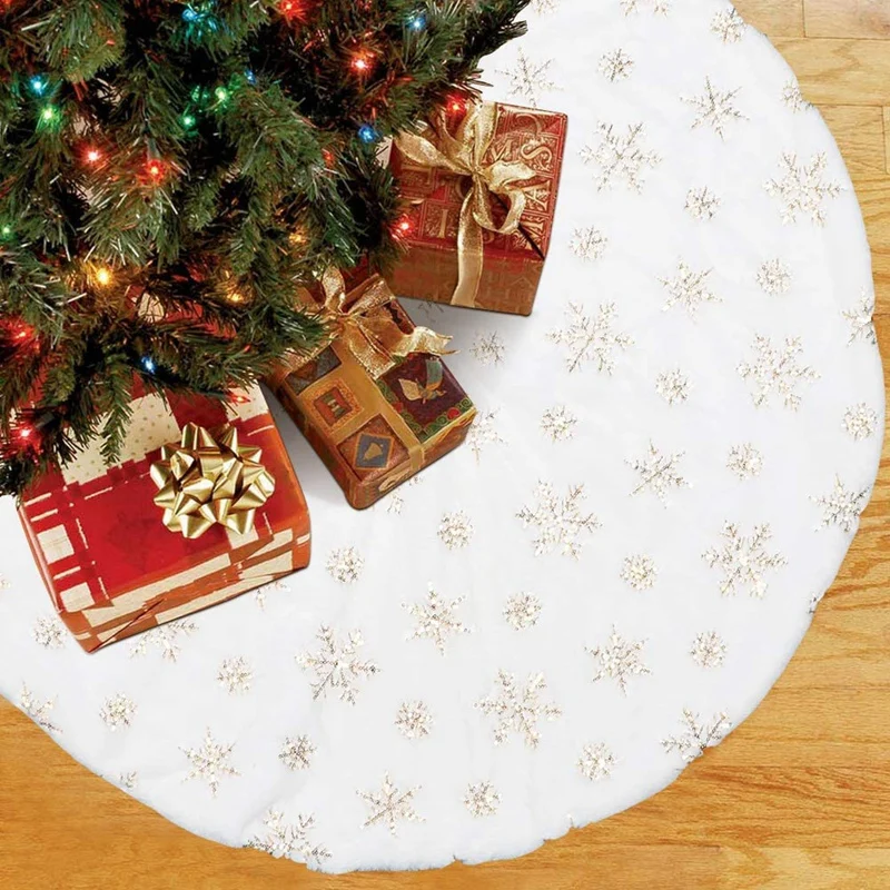 Christmas Tree Skirt,48 Inches Snowflakes Super Soft Thick Plush Tree Skirt for Xmas Tree Decoration
Christmas Tree Skirt,48 Inches Snowflakes Super Soft Thick Plush Tree Skirt for Xmas Tree Decoration