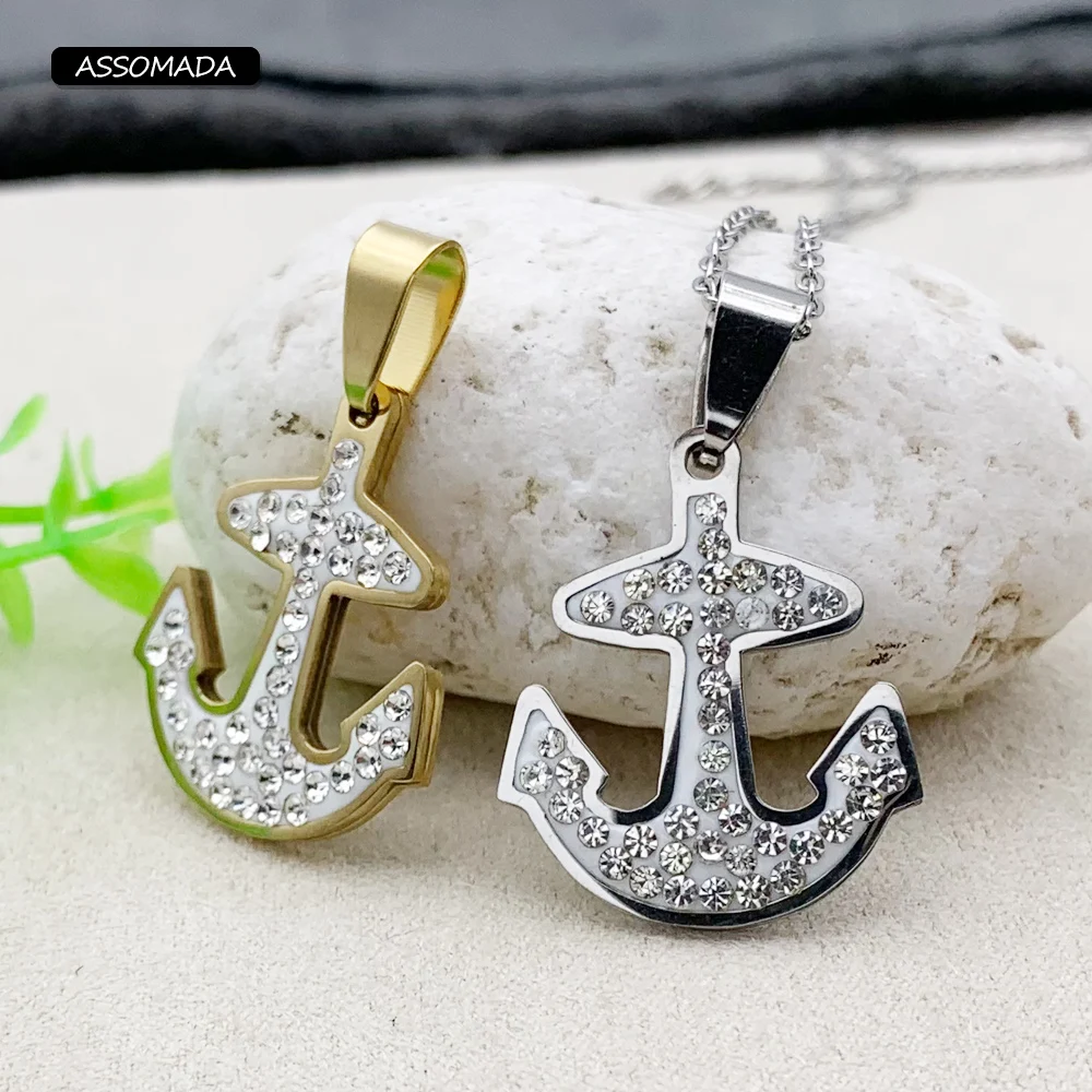 ASSOMADA Ship's Anchor Necklace For Women Men Sailor Man Chain Sea Anchor Pendants Punk Rock Hip Hop Fashion DIY Jewelry Gift
ASSOMADA Ship's Anchor Necklace For Women Men Sailor Man Chain Sea Anchor Pendants Punk Rock Hip Hop Fashion DIY Jewelry Gift