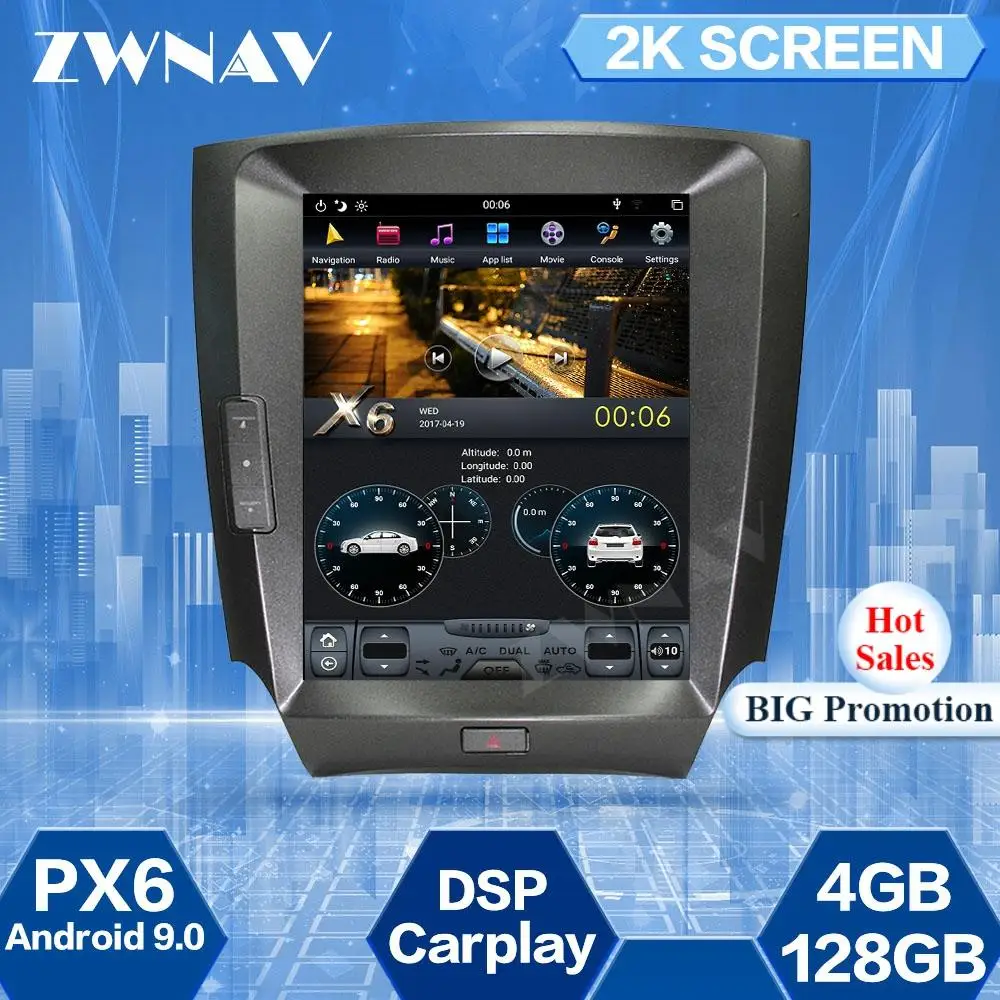 4+128GB Tesla Screen For LEXUS IS200 IS250 IS300 2005-2011 Android 9.0 Car Multimedia Player BT GPS Navigation Radio Stereo Unit
4+128GB Tesla Screen For LEXUS IS200 IS250 IS300 2005-2011 Android 9.0 Car Multimedia Player BT GPS Navigation Radio Stereo Unit