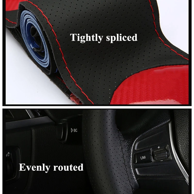 Anti-slip Steering Wheel Cover Breathable Auto Steering-Wheel Braid On The Steering-wheel Of Car With Needle and Thread 
Anti-slip Steering Wheel Cover Breathable Auto Steering-Wheel Braid On The Steering-wheel Of Car With Needle and Thread