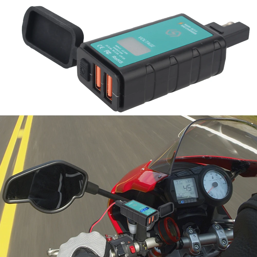 Водонепроницаемый аккумулятор для телефона, 12 В, с двумя USB-портами
Водонепроницаемый аккумулятор для телефона, 12 В, с двумя USB-портами