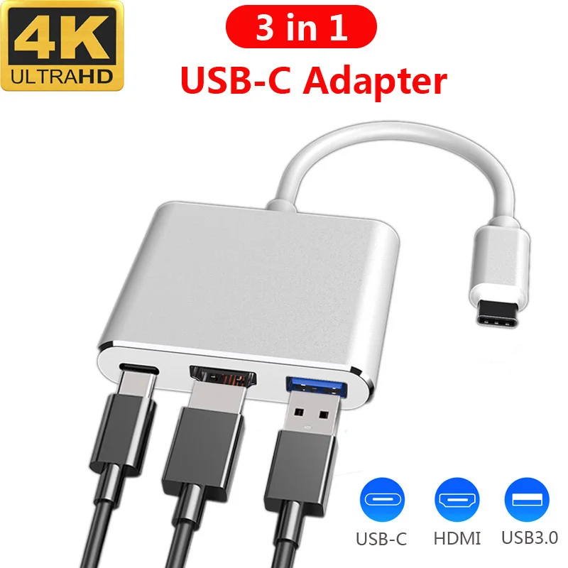 Адаптер для кабеля USB Type-C/HDMI/USB 3 0/Type-C | Мобильные телефоны и аксессуары