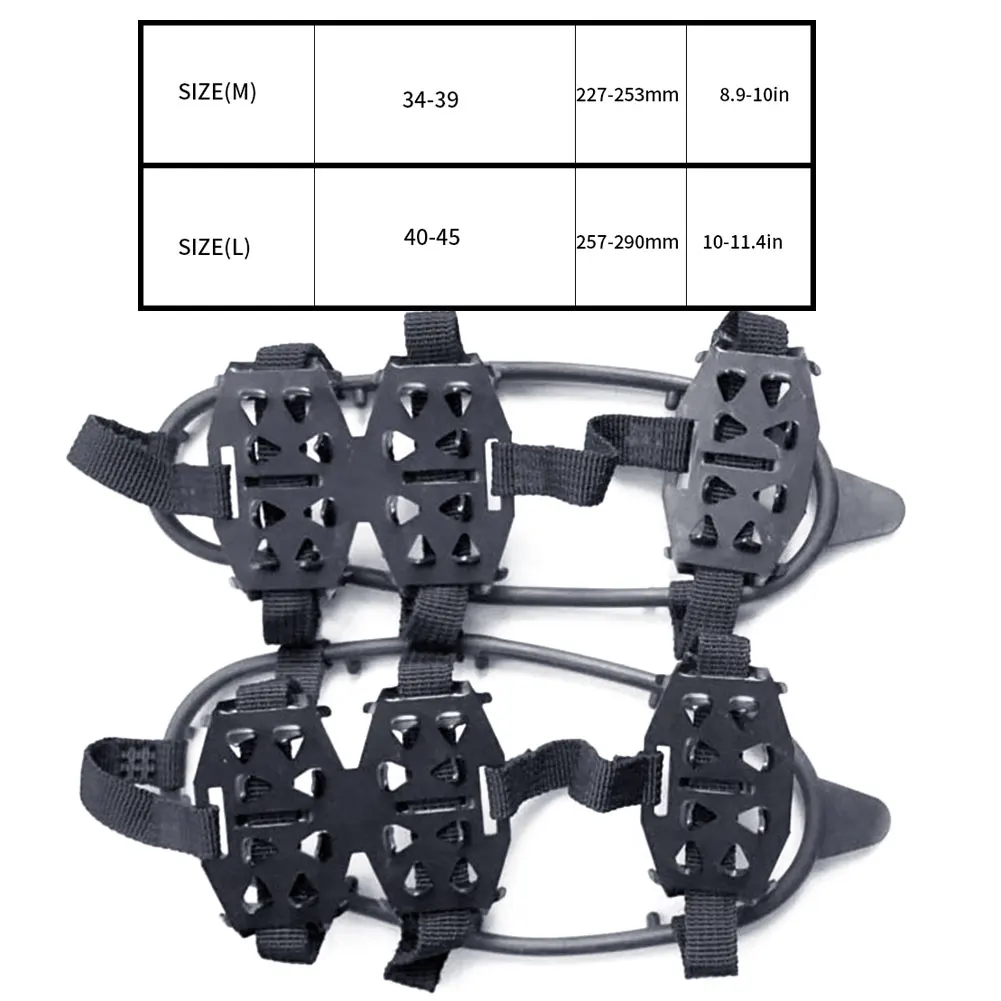 Shoe Boot Cleats Snow Ice Traction Shoe 24-Tooth Snow Anti-Slip Crampons Black 2 Size Shoe Cover 1 Pair Hiking Boots Crampons 
Shoe Boot Cleats Snow Ice Traction Shoe 24-Tooth Snow Anti-Slip Crampons Black 2 Size Shoe Cover 1 Pair Hiking Boots Crampons