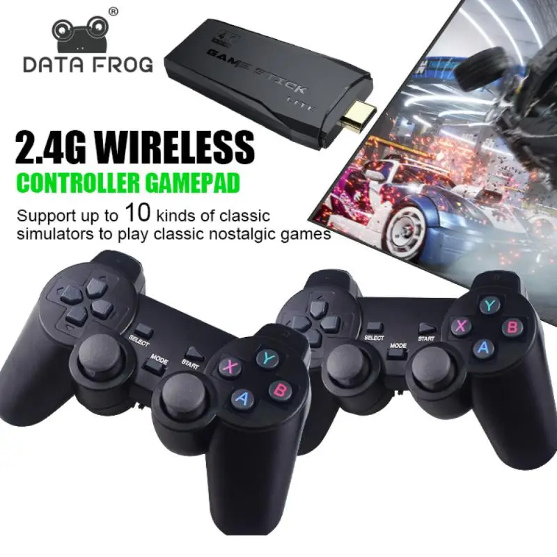 Игровые консоли 4K HD 2 4G беспроводные 10000 игр 64 Гб ретро мини классические игровые