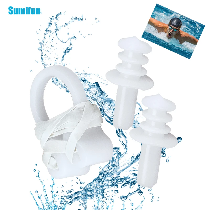 1Set Waterproof Swimming Earplugs Case Soft Silicone Nose Clip Protective Prevent Water Protection Ear Plug Swim Dive Supplies
1Set Waterproof Swimming Earplugs Case Soft Silicone Nose Clip Protective Prevent Water Protection Ear Plug Swim Dive Supplies