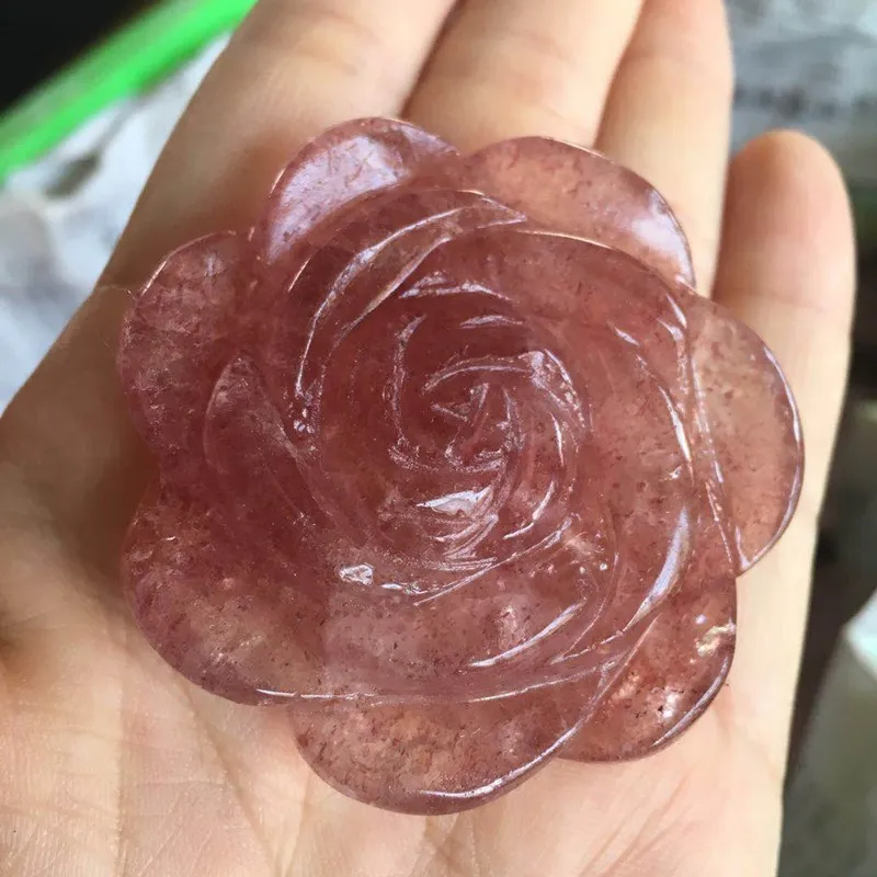 Strawberry Crystal flower natural stones and minerals gemstones cristal pedras para artesanato home decor
Strawberry Crystal flower natural stones and minerals gemstones cristal pedras para artesanato home decor