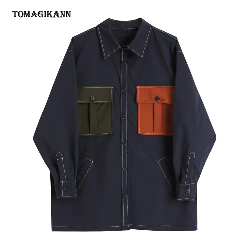 Hit Colors Patchwork Jacket For Women Lapel Long Sleeve Pockets Korean Oversize Coats Female 2021 Fall Fashion Clothes
Hit Colors Patchwork Jacket For Women Lapel Long Sleeve Pockets Korean Oversize Coats Female 2021 Fall Fashion Clothes