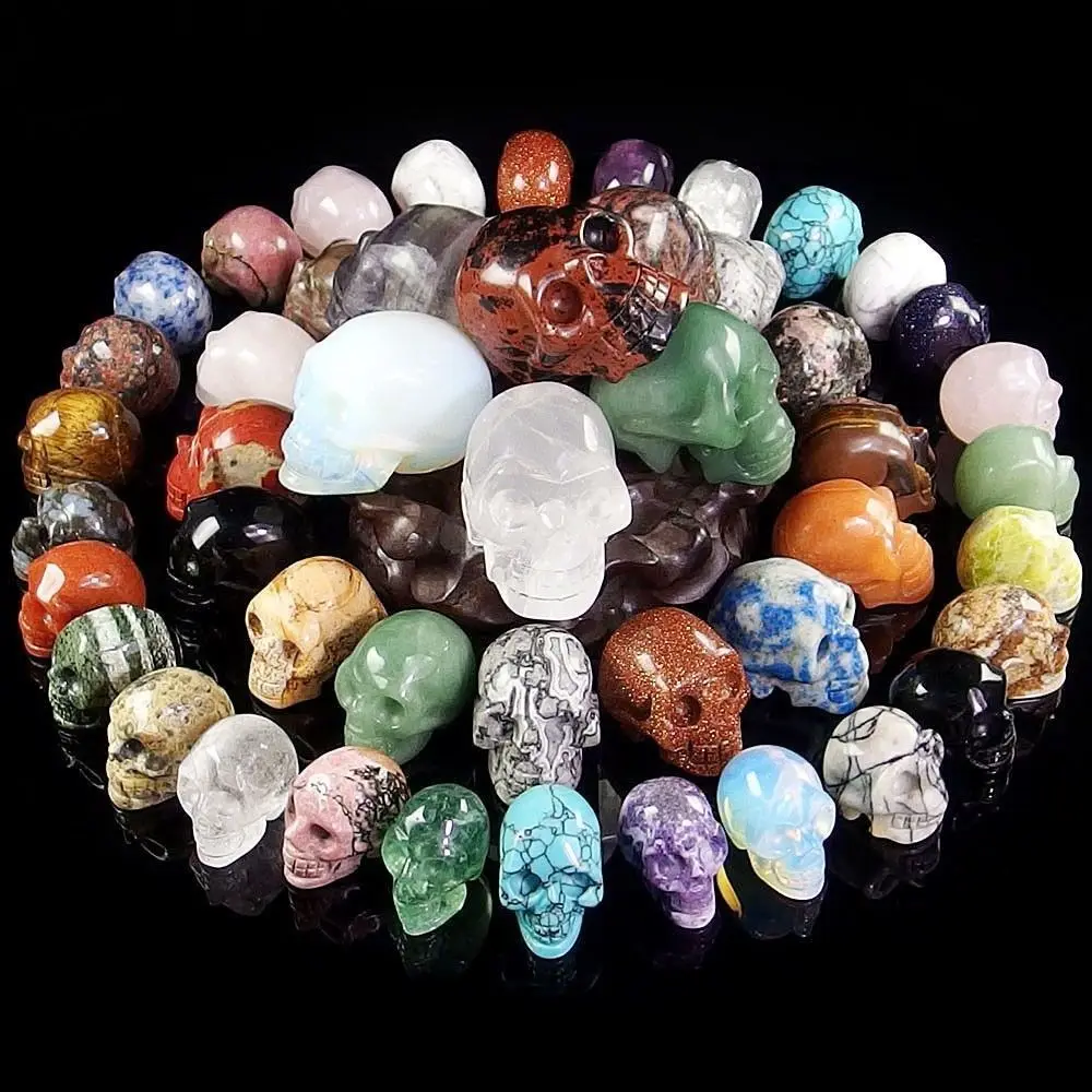 Natural Stone Crystal Skull Statue Carved Decoration Quartz Healing Reiki Gem Figurine Spiritual Energy Amethyst Gemstone Gift
Natural Stone Crystal Skull Statue Carved Decoration Quartz Healing Reiki Gem Figurine Spiritual Energy Amethyst Gemstone Gift