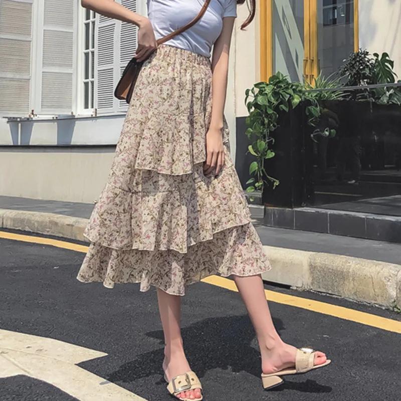 Women Chiffon Asymmetrical Skirt Ladies Floral Print Mid-Calf Empire Floral Casual Skirts Summer Fashion
Women Chiffon Asymmetrical Skirt Ladies Floral Print Mid-Calf Empire Floral Casual Skirts Summer Fashion