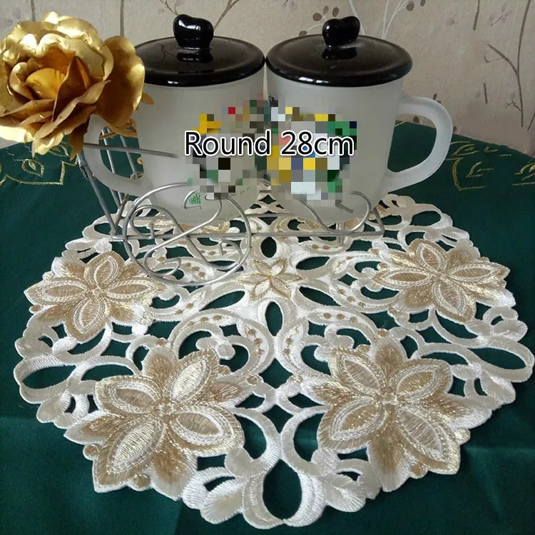Round Cotton Hollow Embroidery European Kitchen Restaurant Placemat Balcony Coffee Table Mat Cup Coaster Christmas Posavasos
Round Cotton Hollow Embroidery European Kitchen Restaurant Placemat Balcony Coffee Table Mat Cup Coaster Christmas Posavasos