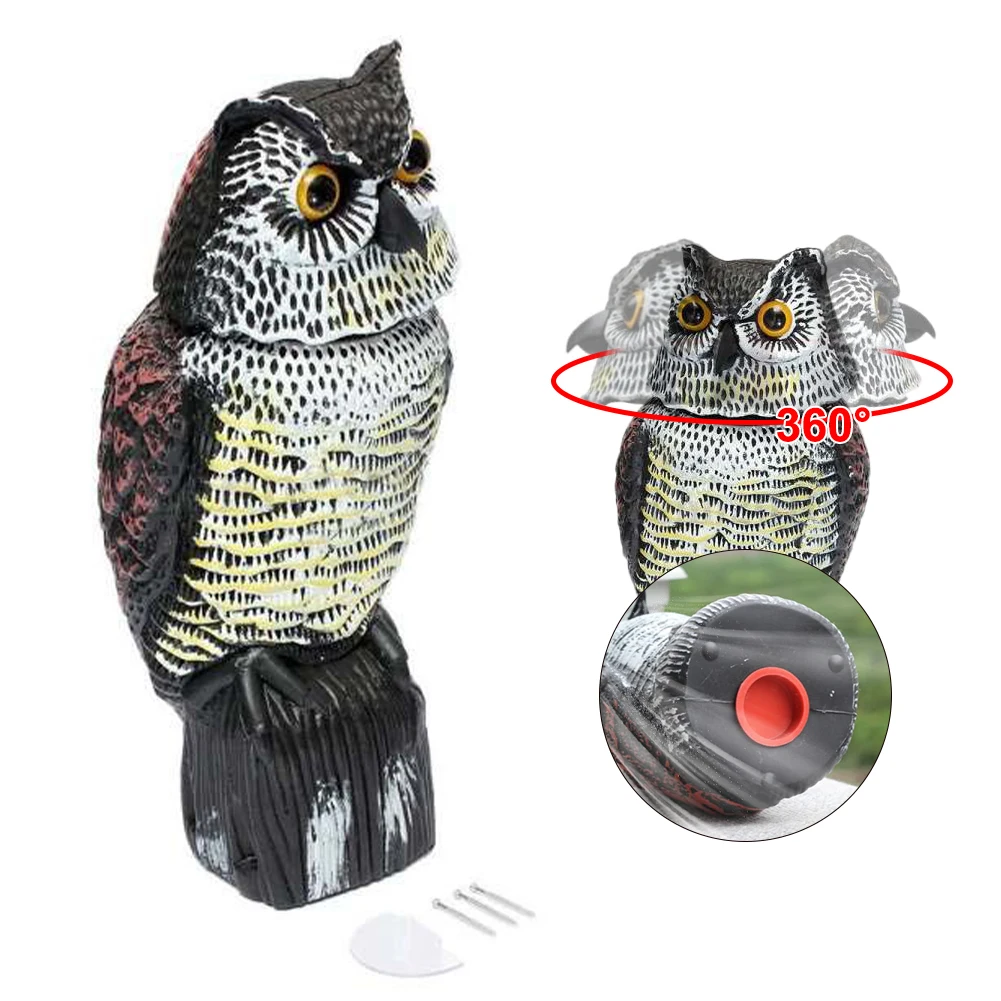 Bird Scarecrow Fake Awl Statue with 360 Degrees Rotable Head Garden Decor Pest Repellent
Bird Scarecrow Fake Awl Statue with 360 Degrees Rotable Head Garden Decor Pest Repellent
