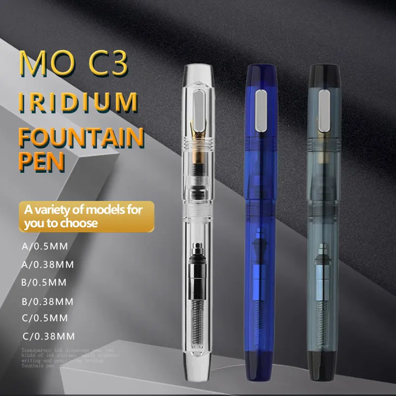 Majohn C3 Transparent Large-Capacity Fountain Pen Eyedropper Filling Pen With A Converter EF / F Nib Ink Pen Gift Set 0.38 0.5MM
Majohn C3 Transparent Large-Capacity Fountain Pen Eyedropper Filling Pen With A Converter EF / F Nib Ink Pen Gift Set 0.38 0.5MM
