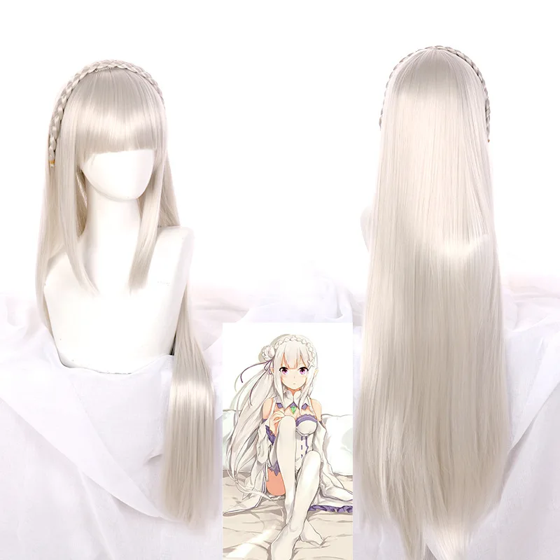 Anime Re Zero Emilia Cosplay Wig Women Long White Re: Starting Life In A Different World From Zero Cosplay Emilia Wig+Wig Sets
Anime Re Zero Emilia Cosplay Wig Women Long White Re: Starting Life In A Different World From Zero Cosplay Emilia Wig+Wig Sets