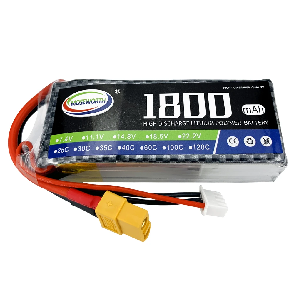3S 4S 6S 11 1 V 14 8 100C литий-полимерный аккумулятор 22 2 1300mAh 1800mAh 2200mAh для