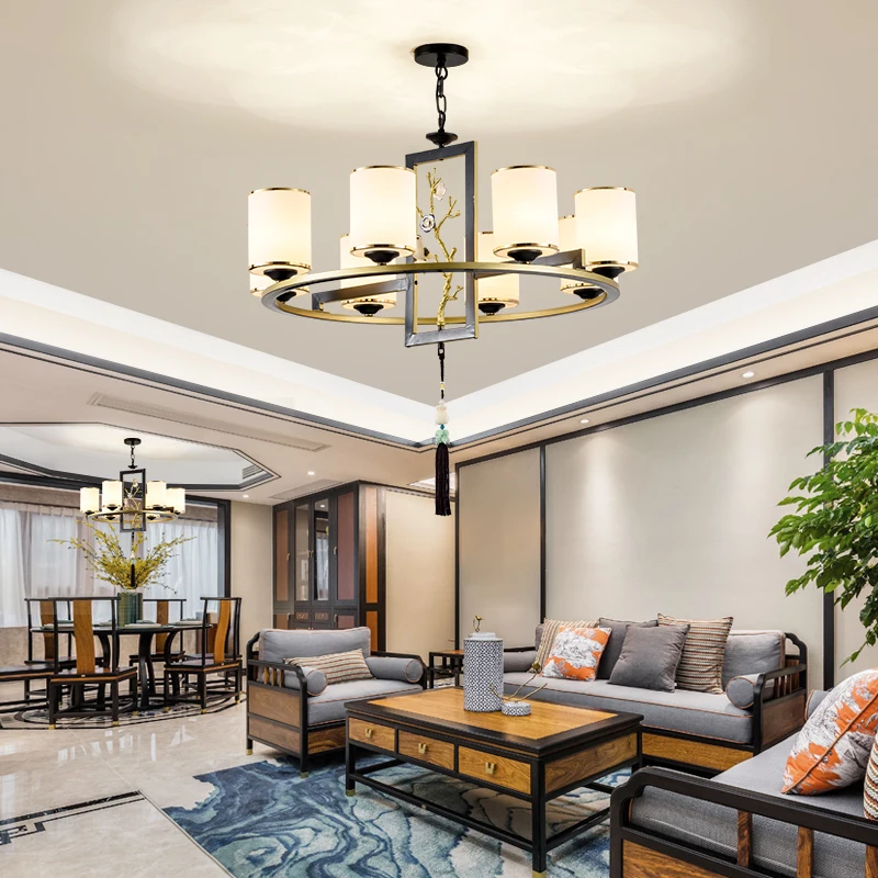 New Chinese-Style Chandelier Simple Modern Style Lamp in the Living Room Light Chinese Hotel Suite Model Room Restaurant Lamps
New Chinese-Style Chandelier Simple Modern Style Lamp in the Living Room Light Chinese Hotel Suite Model Room Restaurant Lamps