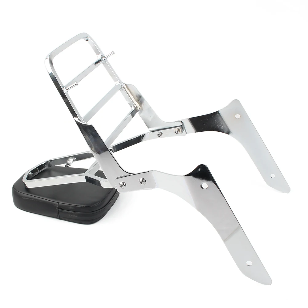Chrome Motorcycle Rear Backrest Sissy Bar Passenger Pad w/ Luggage Rack For Yamaha XVS1300 XVS1300A V Star V-Star 1300 2007-2015
Chrome Motorcycle Rear Backrest Sissy Bar Passenger Pad w/ Luggage Rack For Yamaha XVS1300 XVS1300A V Star V-Star 1300 2007-2015