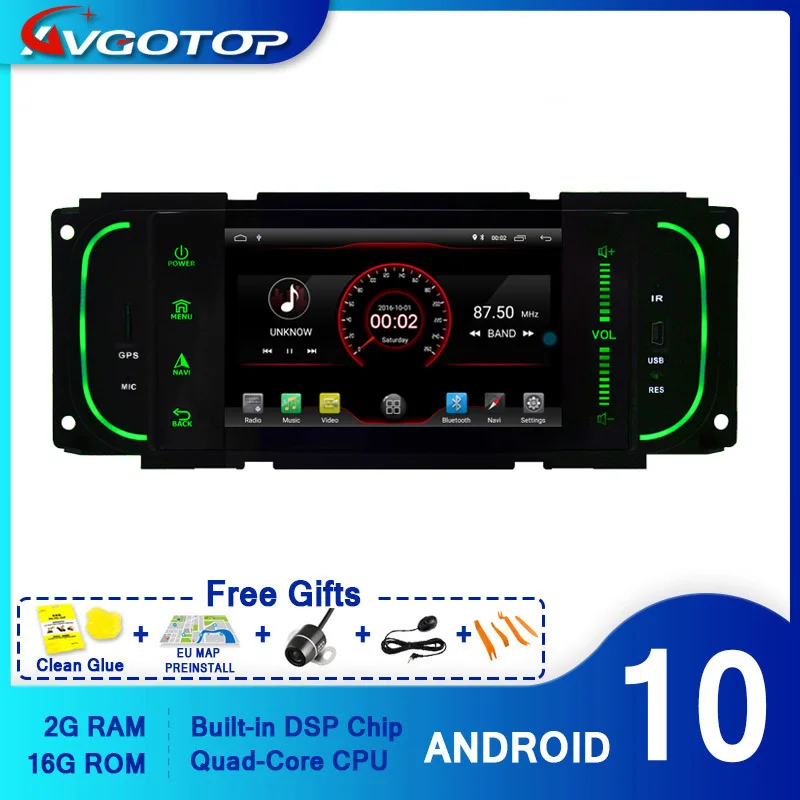 Автомагнитола AVGOTOP Android 10 DVD плеер для CHRYSLER GRAND VOYAGER 2 ГБ 16 GPS