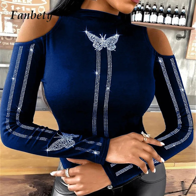 Women Elegant Butterfly Diamonds Blouse Shirt Sexy Ladies Hollow Out Long Sleeve Pullover Tops 2021 Spring O Neck Slim Fit Blusa
Women Elegant Butterfly Diamonds Blouse Shirt Sexy Ladies Hollow Out Long Sleeve Pullover Tops 2021 Spring O Neck Slim Fit Blusa