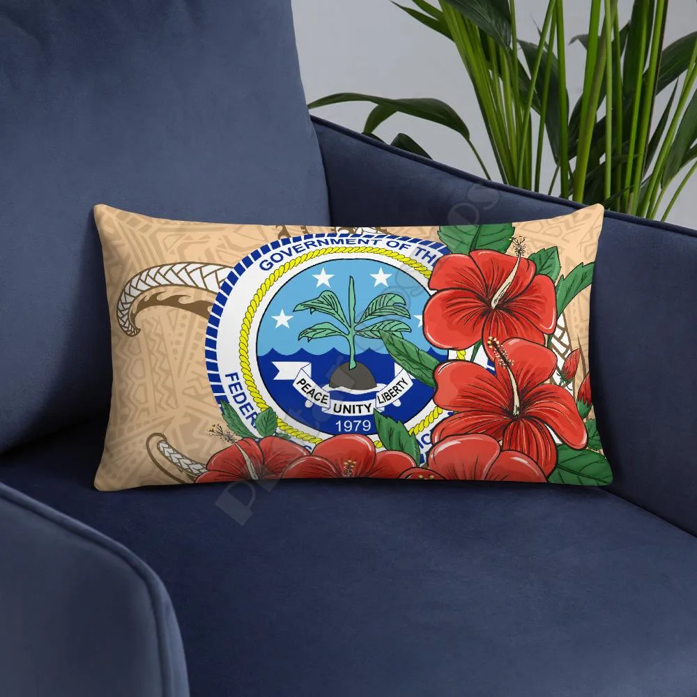 

Federated States of Micronesia Basic Pillow Tropical Bouquet Decorative Pillowcases Throw Pillow Cover Home Decoration