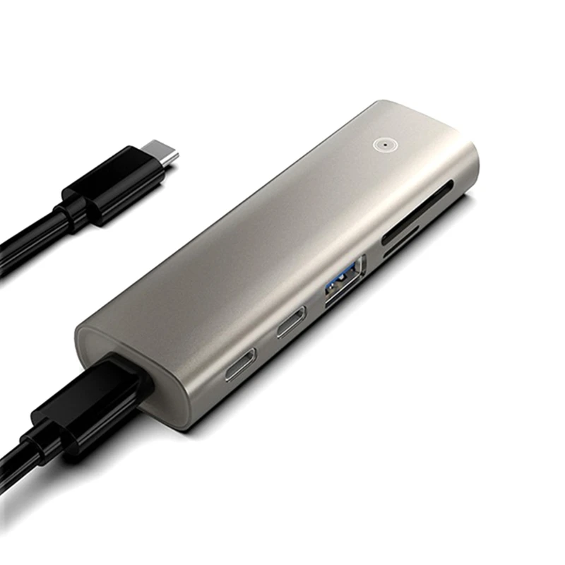 Высокоскоростной разветвитель R9JA USB Type-C, 6 портов USB 3,1 Gen2, адаптер концентратора для ноутбука, ПК, мобильного телефона, HDD, флеш-памяти
Высокоскоростной разветвитель R9JA USB Type-C, 6 портов USB 3,1 Gen2, адаптер концентратора для ноутбука, ПК, мобильного телефона, HDD, флеш-памяти